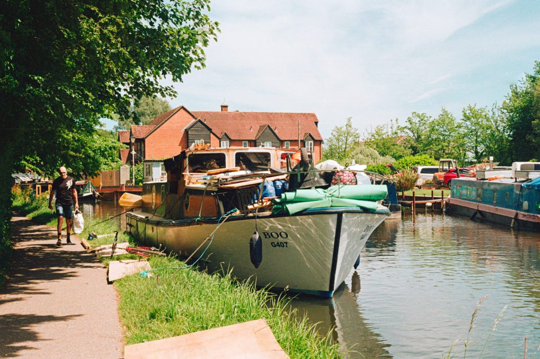 Newbury on film boat